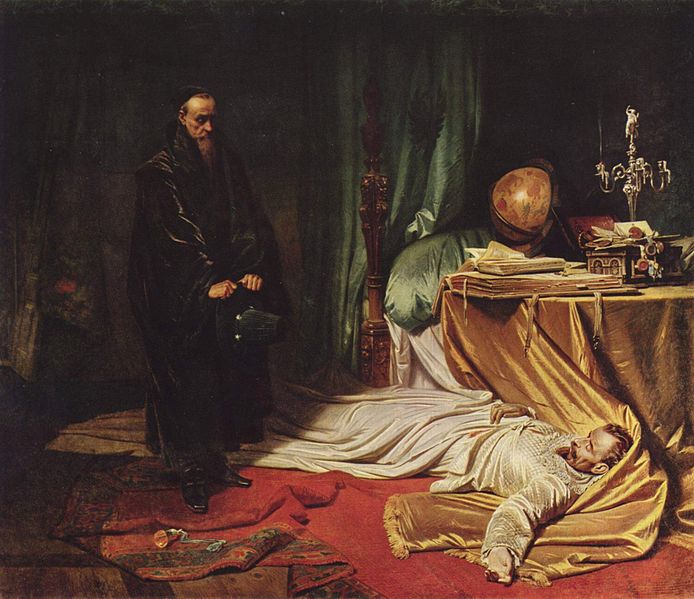 Assassination of Wallenstein, 1634 CE, February 25, by Carl Theodore von Piloty,  Neue Pinakothek.
